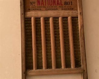 vintage  wash board  National No 801     vintage  P & G white naphtha soap