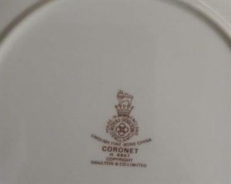 Coronet China Set (mark)