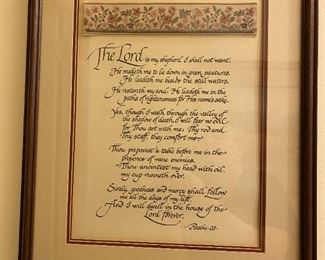 23rd Psalm framed and matted