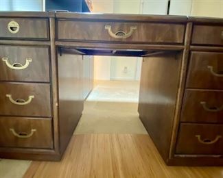 Wood office desk (front view)