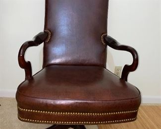 Leather desk chair 