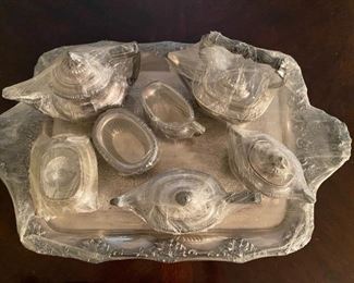 Silver and silver plate tea pieces