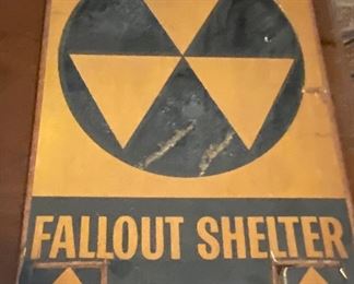 Vintage Fallout Shelter Sign