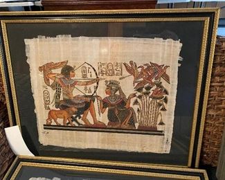 Framed Decorated Papyrus