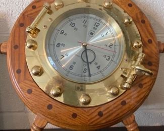 Bey Berk International Ships Wheel Clock