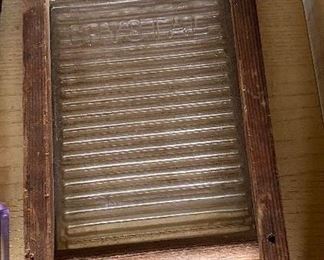 Miniature Crystal Glass Washboard