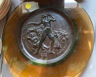 Daum Four Seasons Art Glass Plate