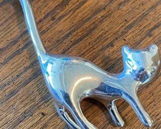 Sterling Cat Pin
