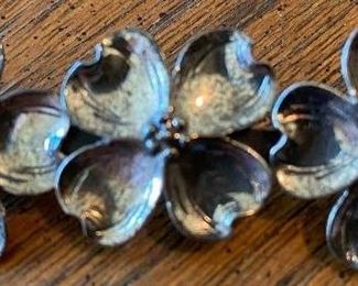 Sterling Floral Brooch