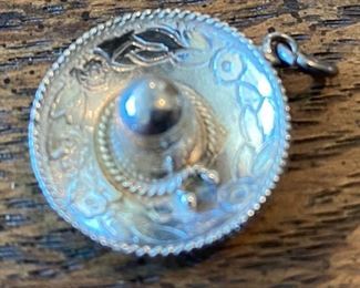 Miniature Sterling Sombrero Pendant