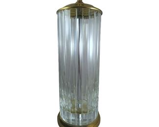 Signed Baccarat Cut Crystal Table Lamp