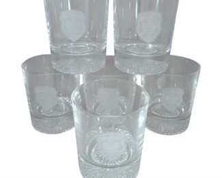 Etched Crystal Old-Fashioned Glasses from the Bellview Country Club (FL)
