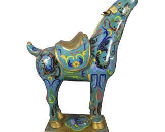 Chinese Archaic Cloisonne Horse Figure
