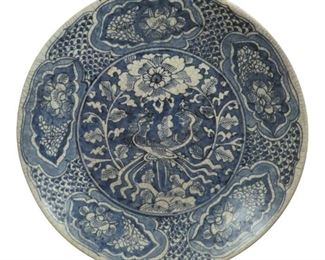 14	11.25" Chinese Ming Dynasty Swatow Porcelain Charger