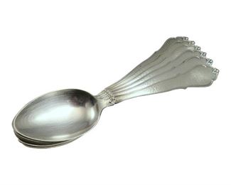 (6) Gerofabriek 90 Dutch Silver 8" Serving Spoons