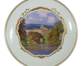 1924 KPM Berlin Porcelain Plaque Schloss Wilhelmshohe