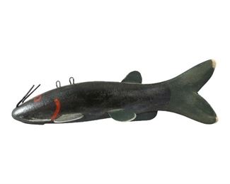 Lawrence Bethel Carved Wood Fish Spearing Decoy