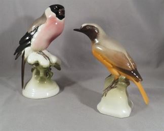 2 Nymphenberg Porcelain Bird Figures by Theodor Karner