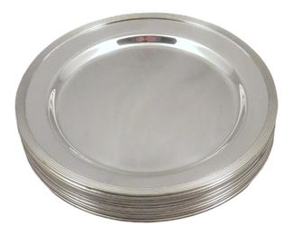 (12) Sheffield 11" Chargers by Poole Silver Company