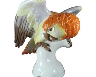 Theodor Karner for Rosenthal Porcelain Parrot c1935