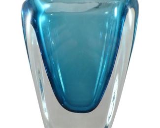 Sommerso Glass Vase by Josef Schott for Smalandshyttan