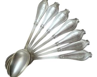 (7) Tiffany & Co. Silver 8.5" WHITTIER Serving Spoons
