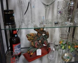 liquor glasses and bar ware