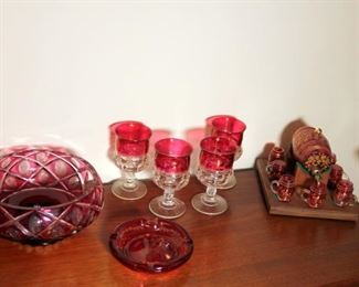 Ruby & Clear Glassware