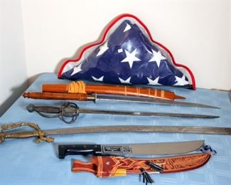 Toledo Sword Colada Del Cid, Colima Machete, Decorative Saber