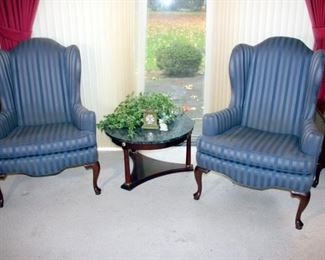 Pair of Ethan Allen Wingback Chairs