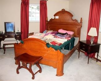 Lexington Queen Oak Bed Frame