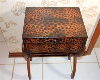 Leopard Style Chest on Stand