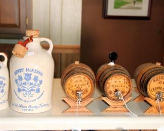Vintage Whiskey Jugs and Tequila Kegs