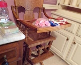vintage childs high chair