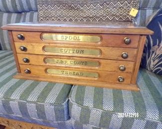 vintage spool cabinet