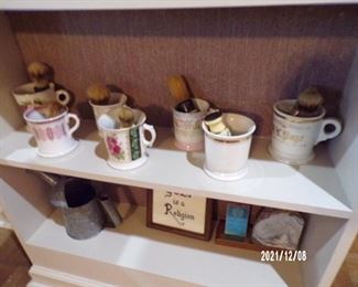 shaving mugs & brushes