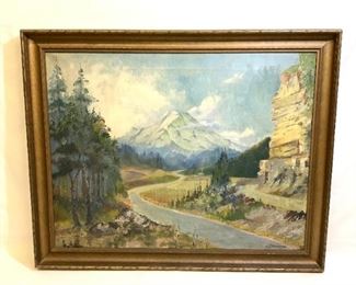 RIJO213 Mountain Scenery Oil Painting
