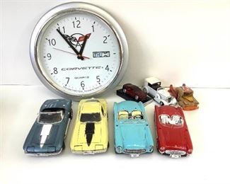 Rijo313 Corvette Die Cast Cars And Clock