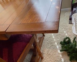 Vintage Draw-Leaf table with 4 chairs