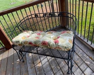 Metal Patio Glider with cushions 