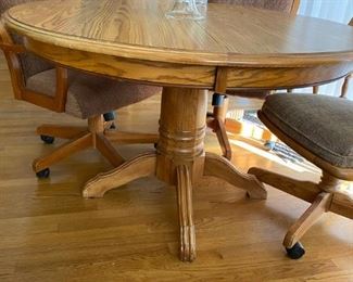 Oak Pedestal Kitchen Table