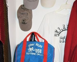 Guthrie, OK, nylon tote. Nerdcore cool! Baseball hats.