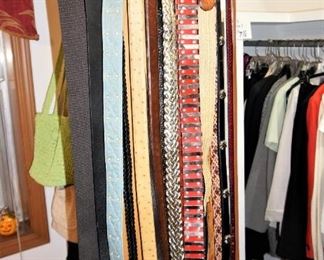 womens belts, leather belts, Brighton Museum belts, Cole Haan belt, Jill Stewart belt