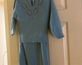 Vintage Women Skirt Blouse