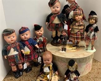 Scottish doll collection.