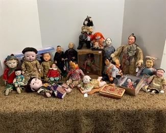 Asian doll collection.