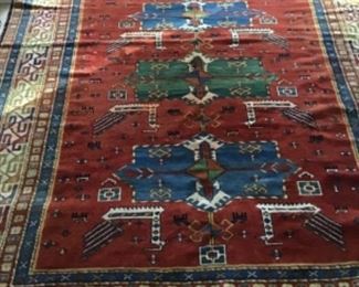 Hand made Asian rug about 8ft by 10