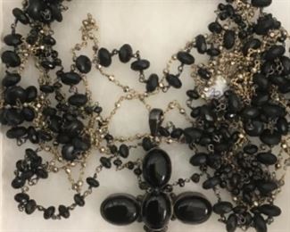 Sterling , pearl, and black onyx