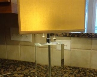 Very heavy Lucite Lamp (which is a type of acrylic glass or plexiglass)