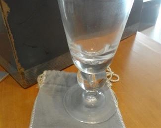 3 Steuben Teardrop Goblet Glasses